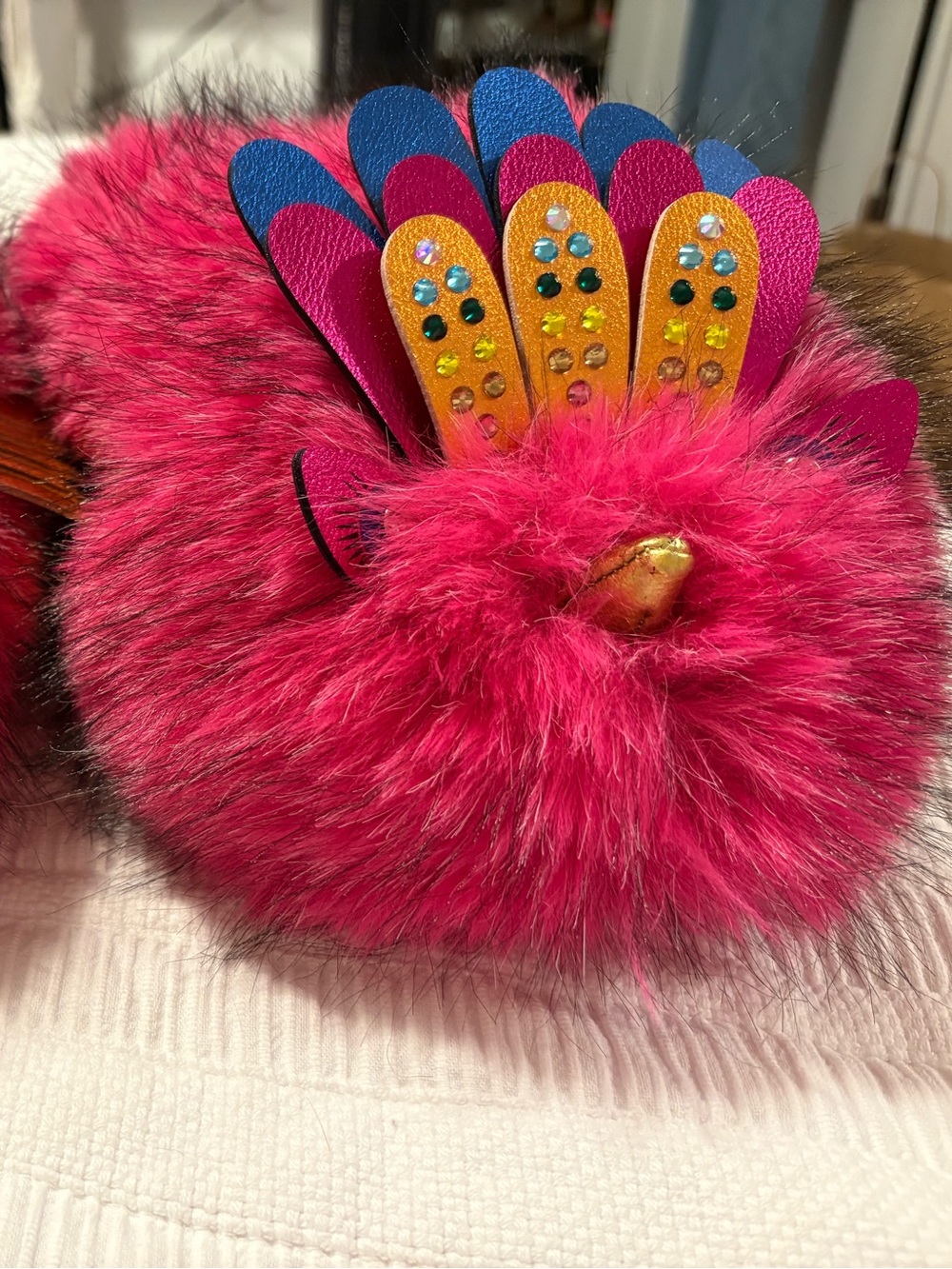 Kurt Geiger Eagle Fluff Slippers - Picture 2 of 7